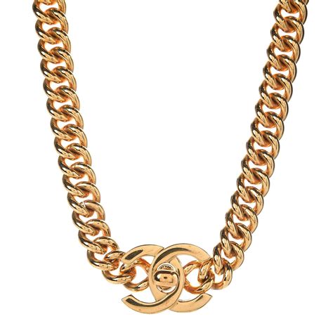 chanel chain link necklace